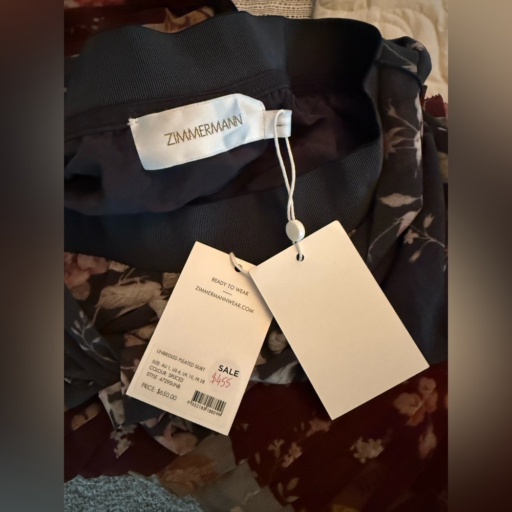 NWT Zimmermann Unbridled Pleated Midi Skirt - Picture 4 of 7